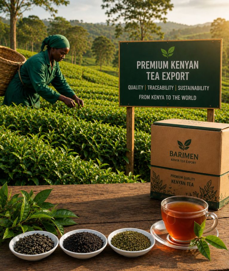 Premium Kenyan tea harvest