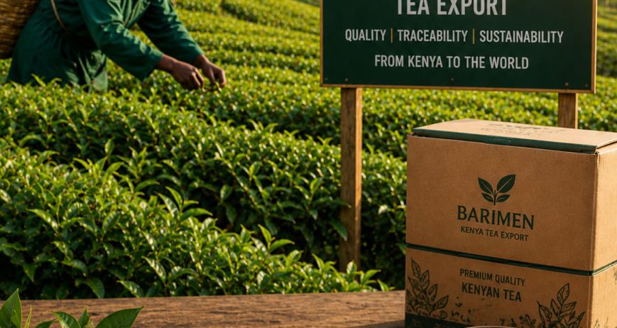 Premium Kenyan tea harvest