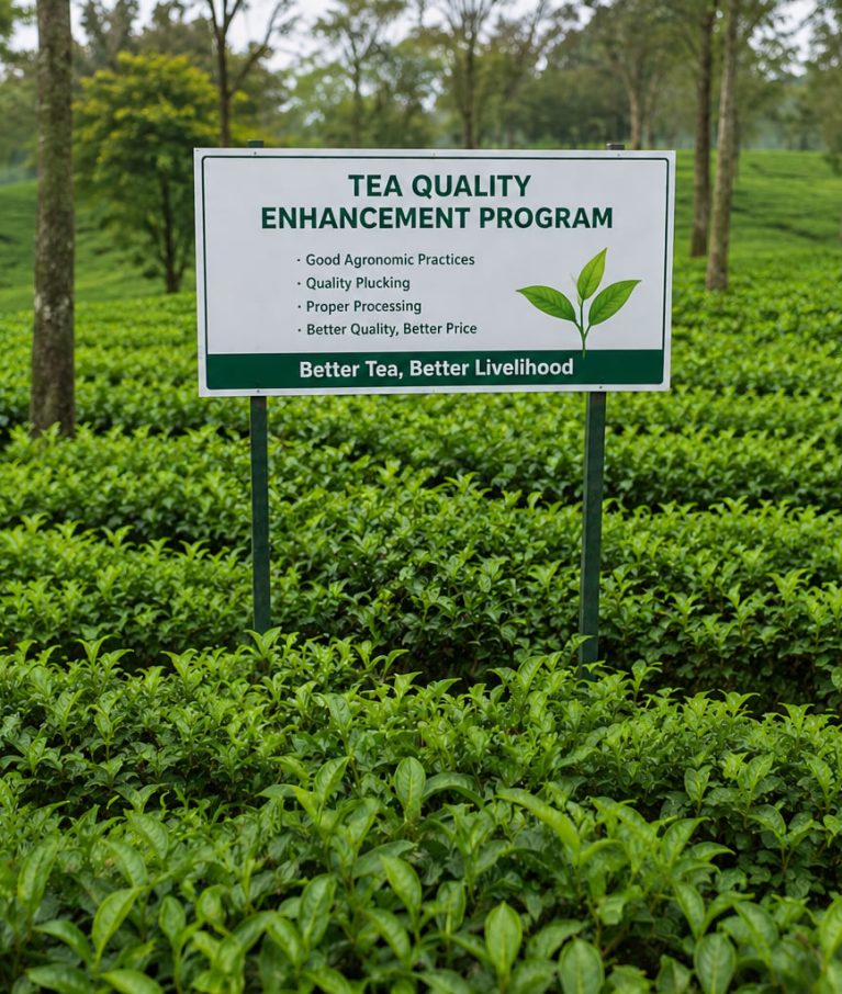 Supporting tea factories and growers in improving leaf quality, harvesting techniques, and processing standards.